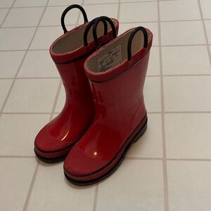 Western Chief Shiny Red Kids Rain Boots